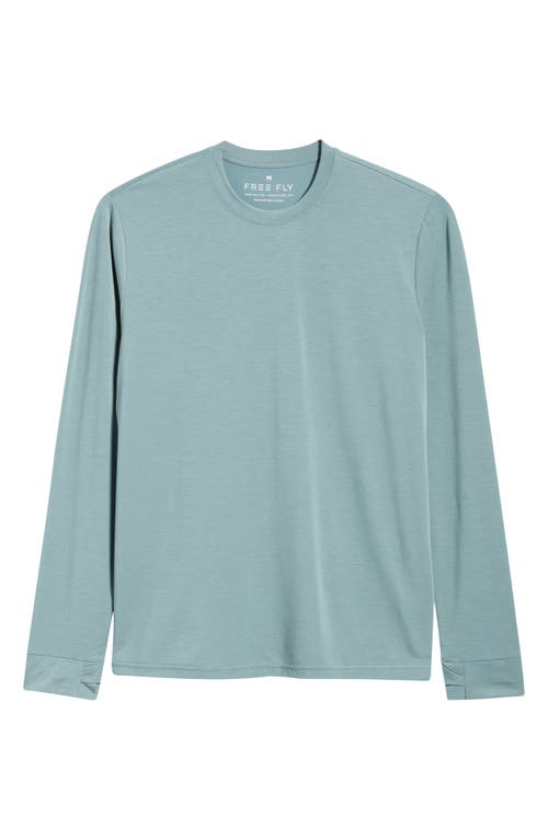 Free Fly Elevate Long Sleeve Performance Top In Blue