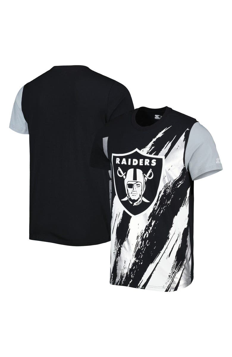STARTER Men's Starter Black Las Vegas Raiders Extreme Defender T-Shirt, Main, color, Black