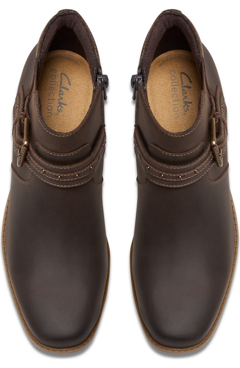 Clarks<sup>®</sup> Danyelle Wish Ankle Bootie - Wide Width Available, Alternate, color, Taupe Oily Leather