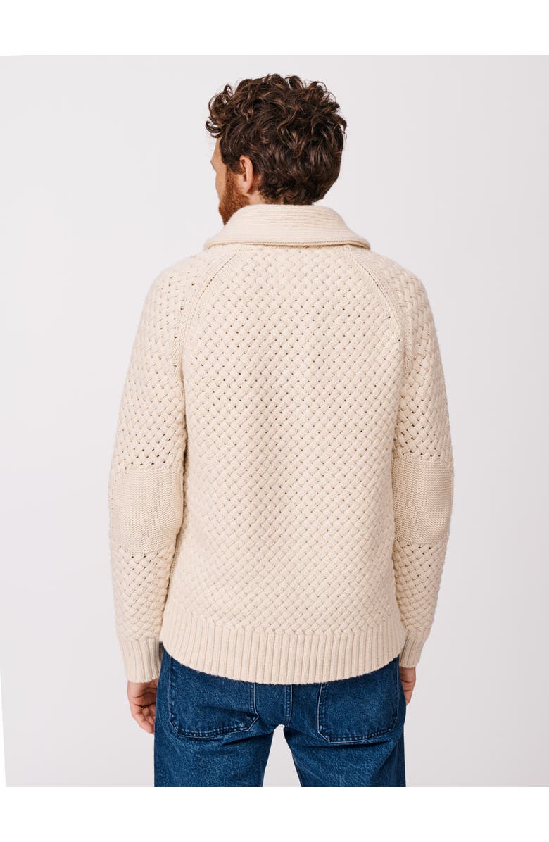 Aubin Frampton Shawl Cardigan Sweater, Alternate, color, Ecru