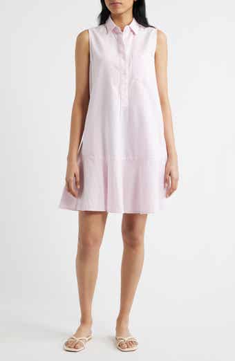 Marina Stripe Sleeveless Cotton Shirtdress