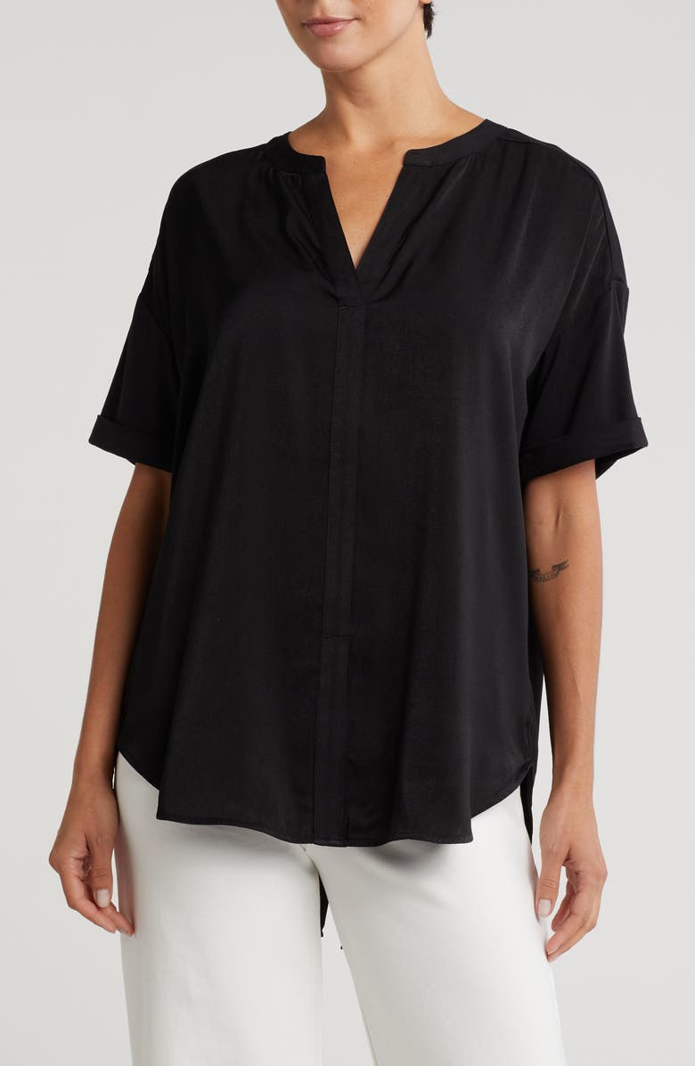 Lysse ́ Leah Short Sleeve Satin Top, Main, color, 