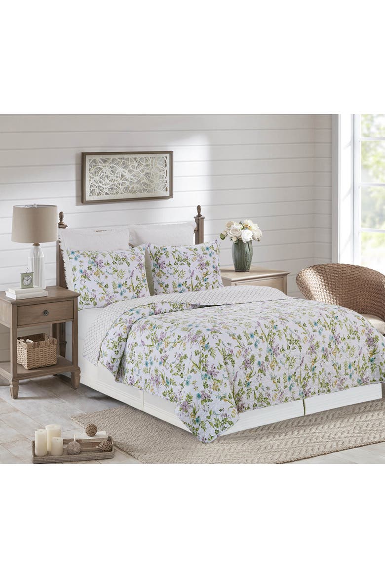 Carley Quilt Set Bedding Collection, Alternate, color, Green