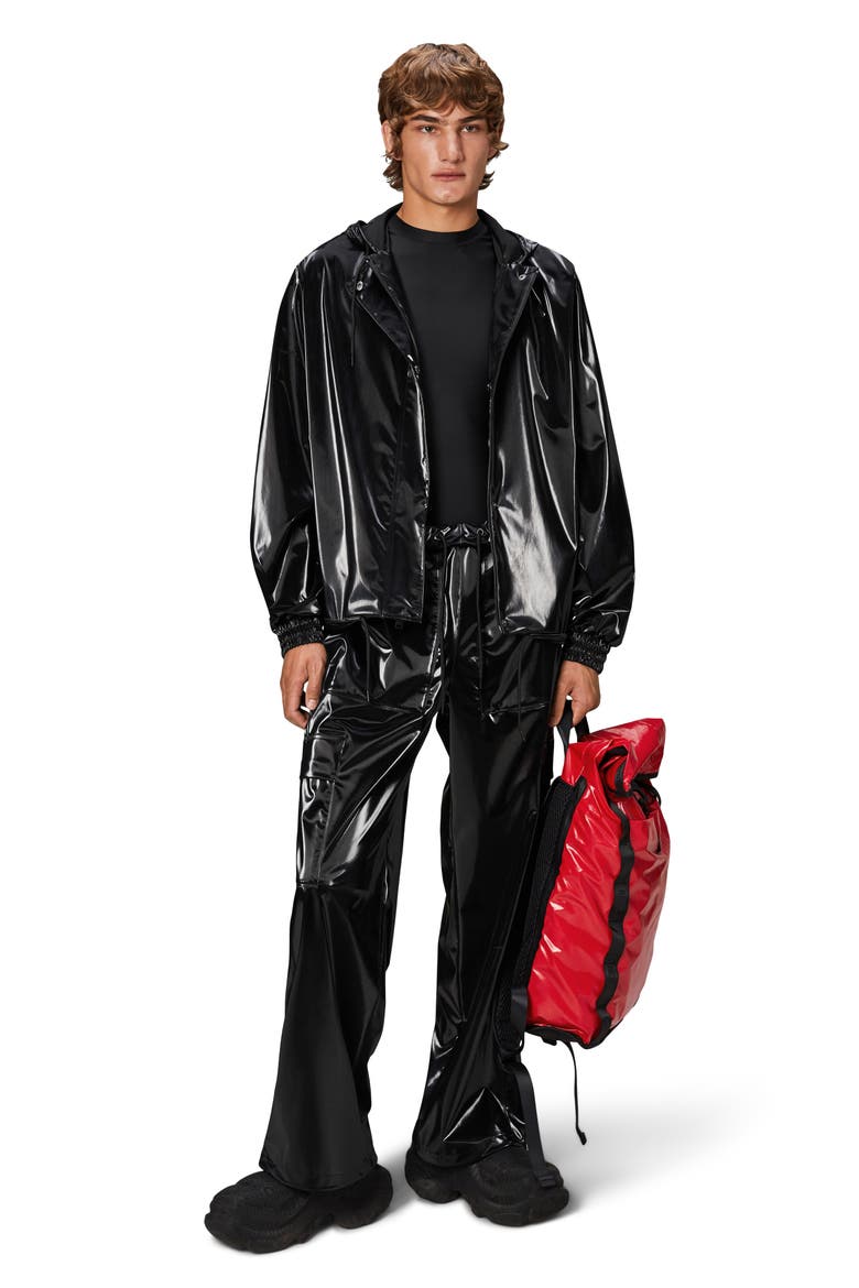 Waterproof Hooded Rain Jacket, Alternate, color, NIGHT