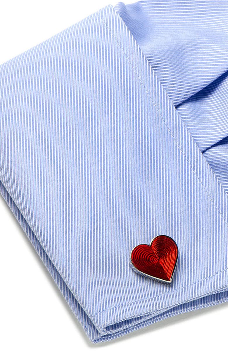Cufflinks, Inc. Heart Cuff Links, Alternate, color, Red