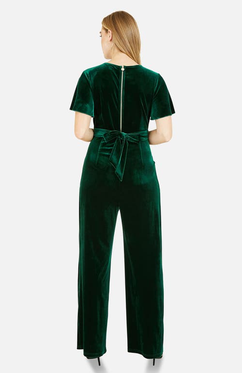 Yumi Angel Sleeve Velvet Jumpsuit In Multi