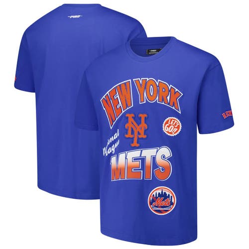 Pro Standard Royal New York Mets Turn It Up Dropped Shoulder T-shirt In Blue