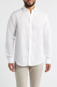 johnnie-O McCarthy Solid Linen Blend Button-Up Shirt