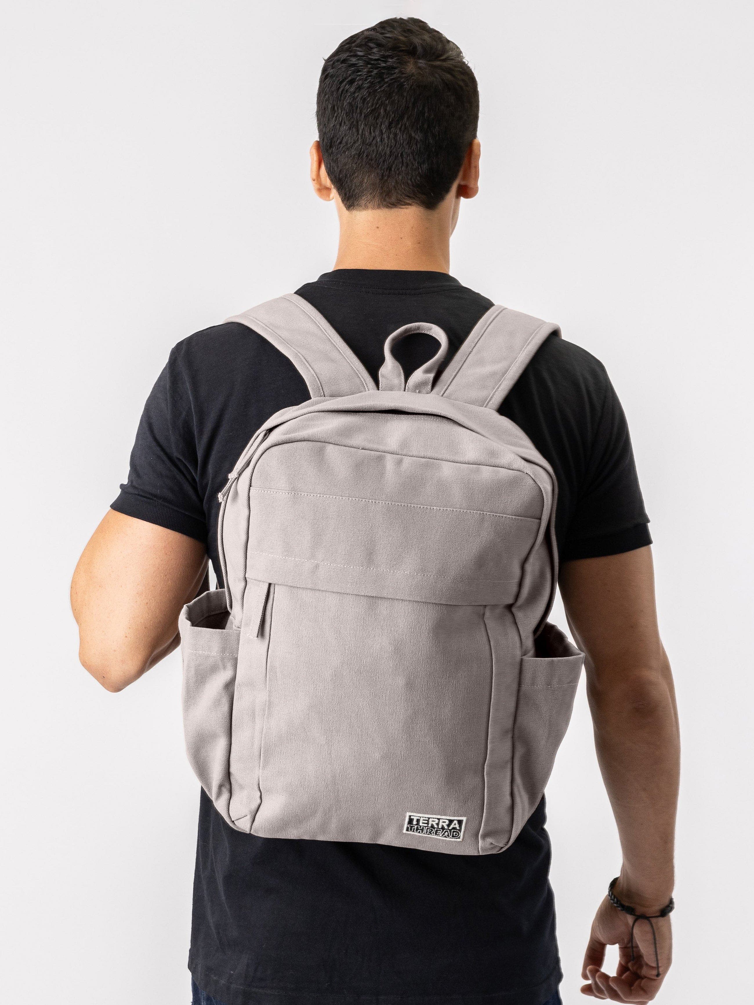 Organic Cotton Backpack, Alternate, color, Cloud Grey