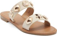 TOP MODA Aria Double Strap Slide Sandal