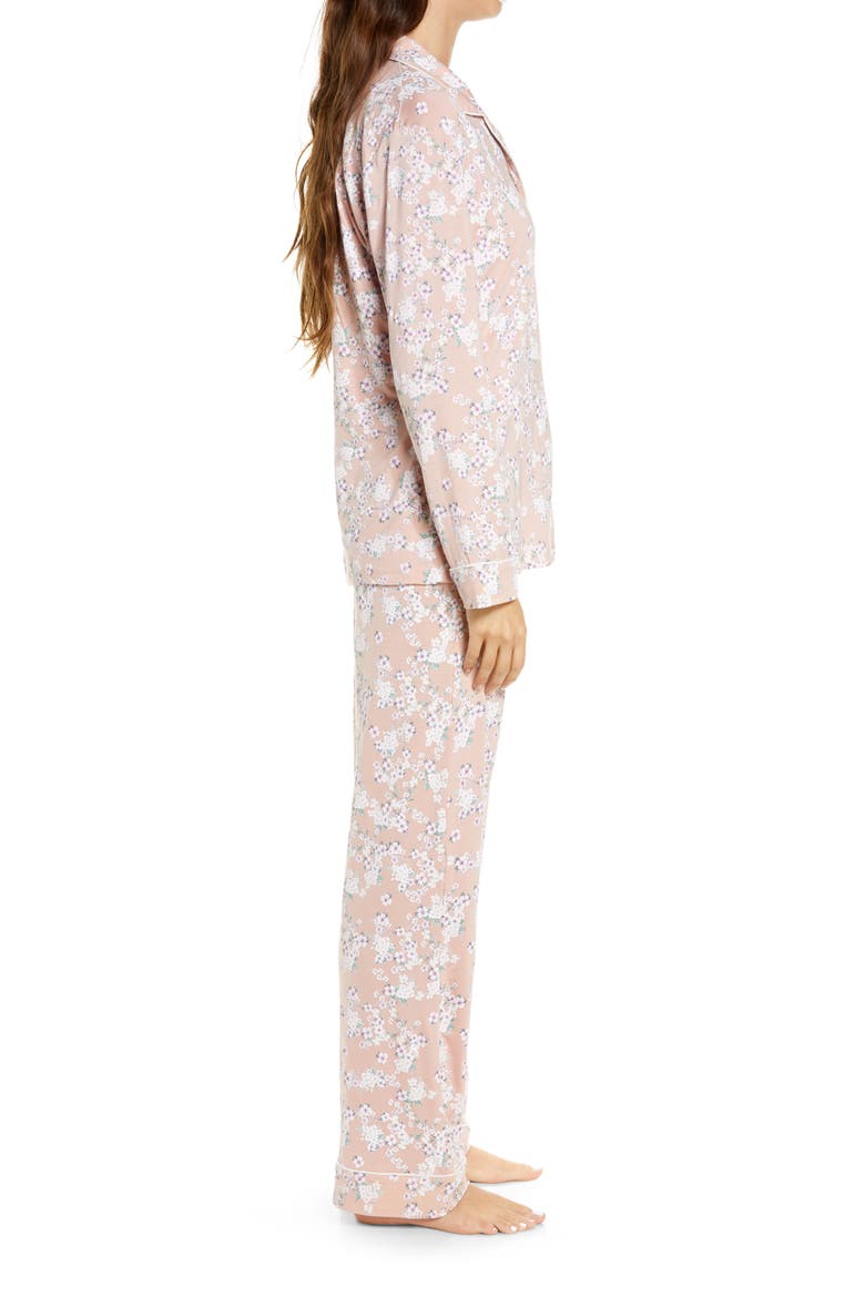 Soft Kate Floral Print Pajamas, Alternate, color, ISABELLE PINK