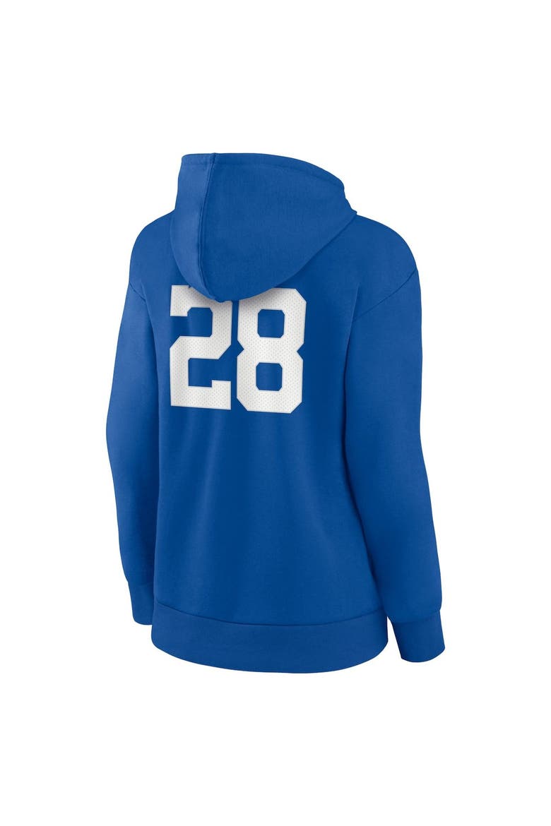 Women's Fanatics Branded Jonathan Taylor Royal Indianapolis Colts Player Icon Name & Number V-Neck Pullover Hoodie, Alternate, color, Royal