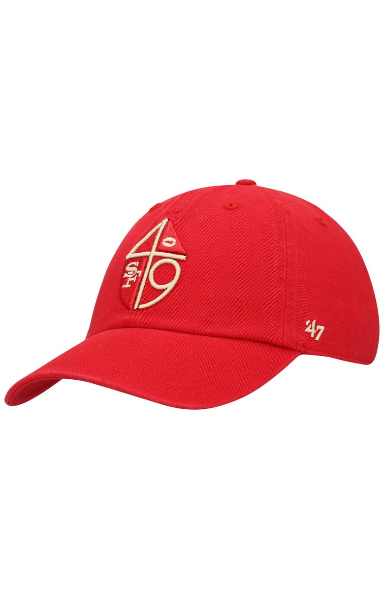 '47 Men's '47 Scarlet San Francisco 49ers Clean Up Legacy Adjustable Hat, Main, color, Scarlet