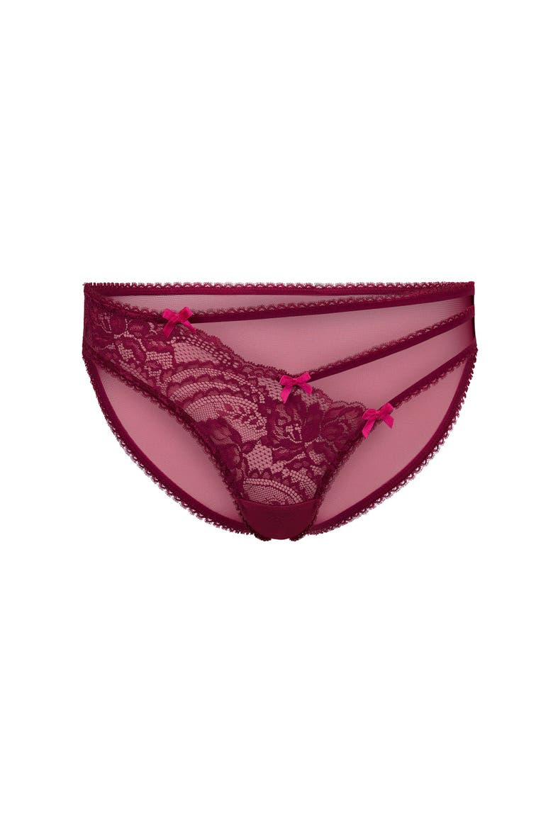 Feyre Cheeky Panties, Alternate, color, Dark red