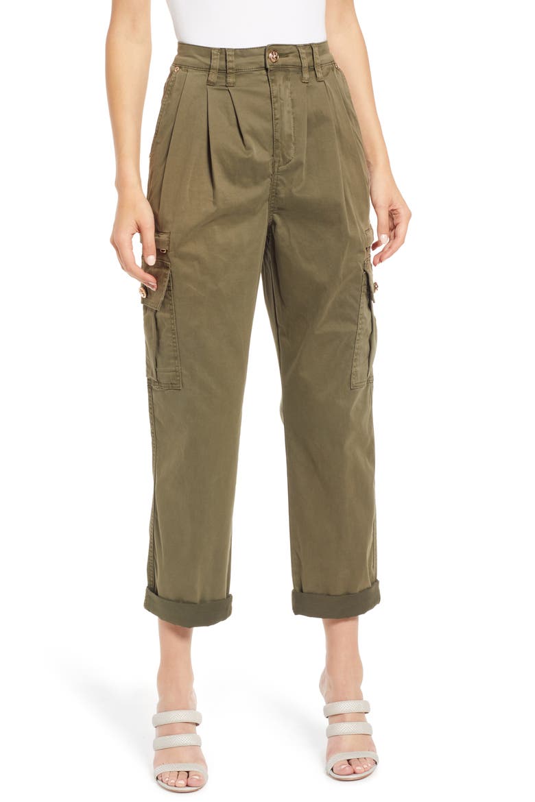 Stretch Cotton Twill Cargo Pants, Main, color, FIRST LADY