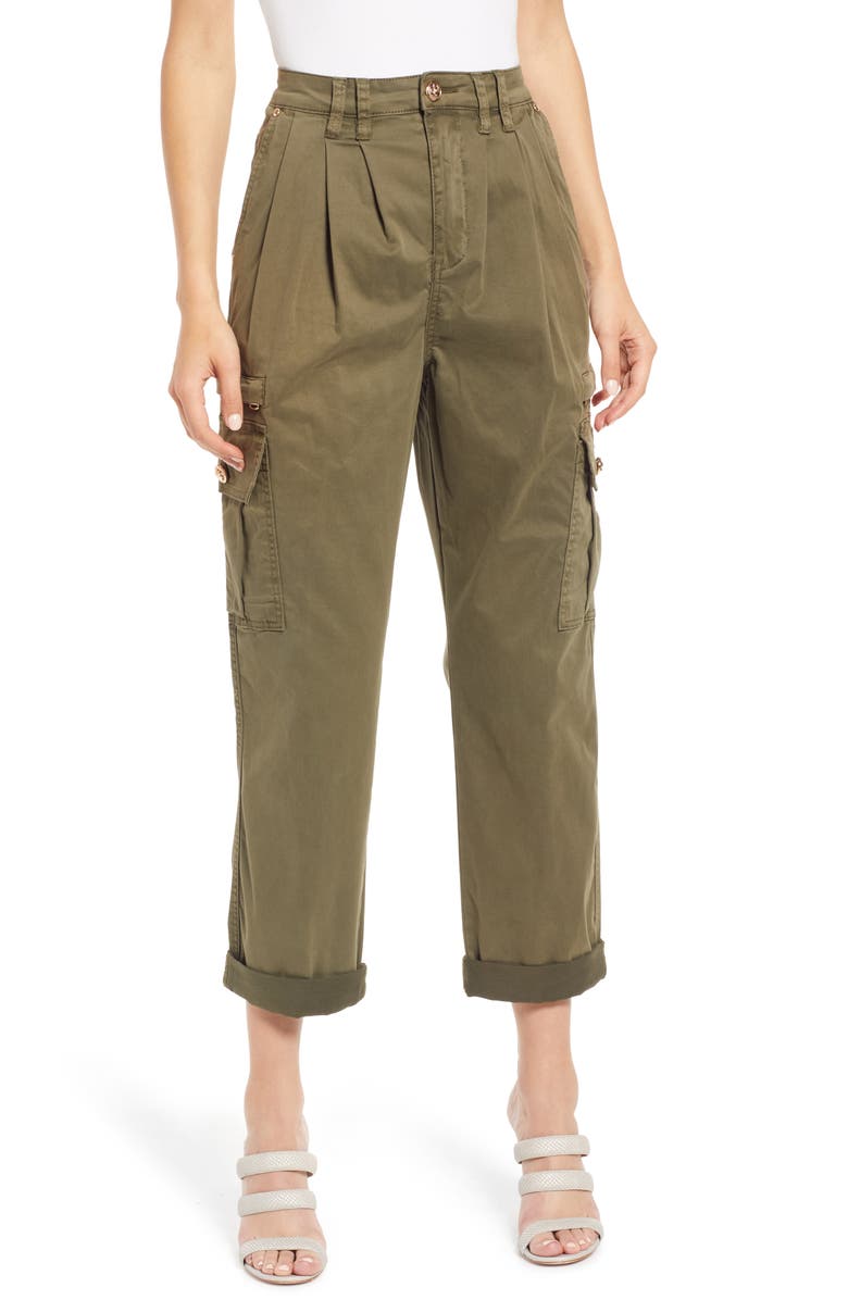 BLANKNYC Stretch Cotton Twill Cargo Pants, Main, color,