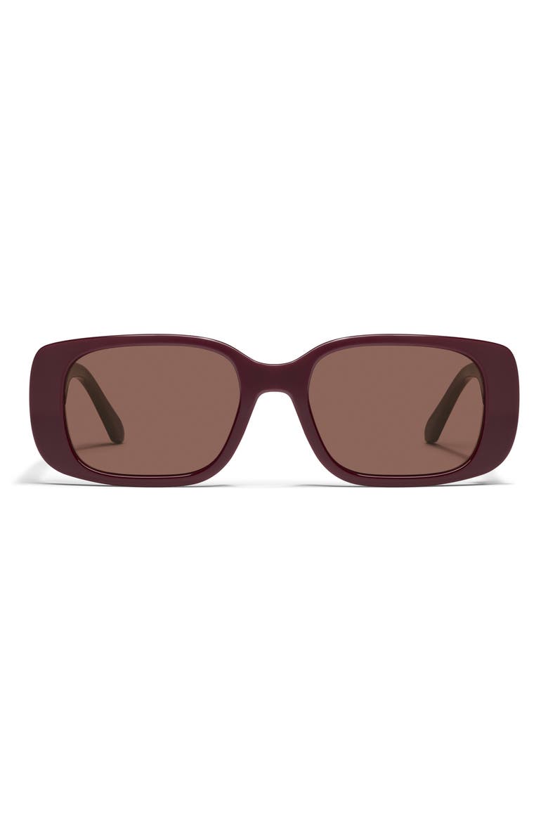 Karma 53mm Gradient Square Sunglasses, Main, color, PINOT/ BROWN