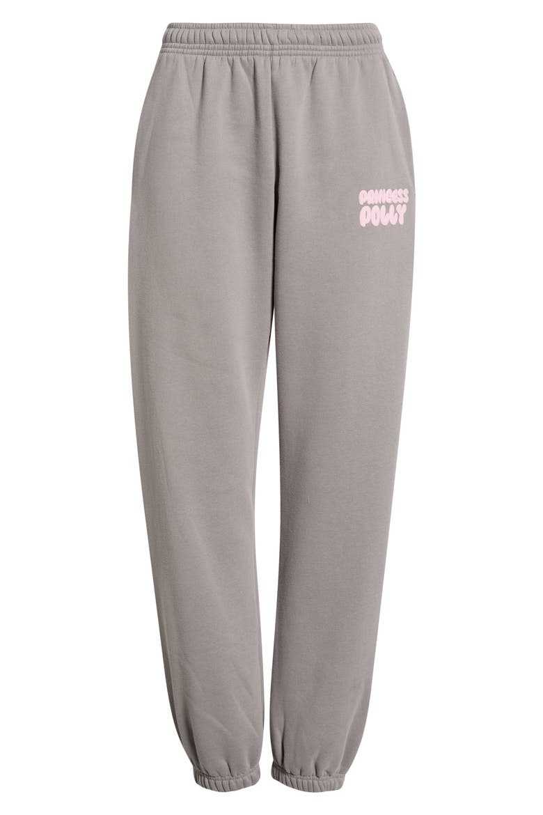 Puffy Logo Sweatpants, Alternate, color, CHARCOAL