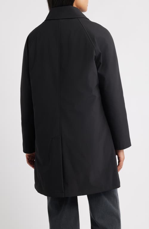 London Fog Heritage Bonded Trench Raincoat With Removable Hood In Black