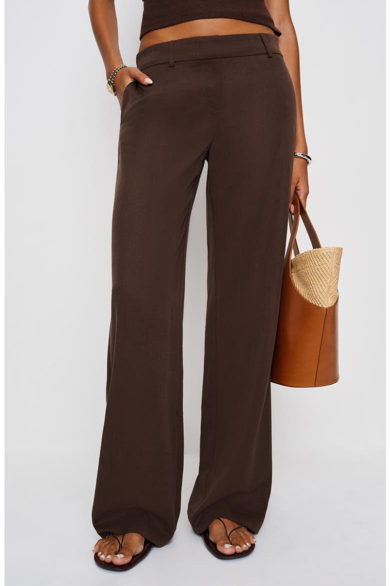 Gisele Low Rise Pants, Main, color, CAFE