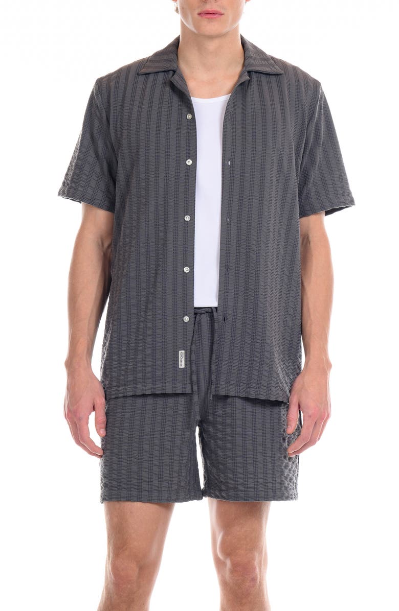 Original Paperbacks Havana Textured Stripe Seersucker Camp Shirt, Alternate, color, 