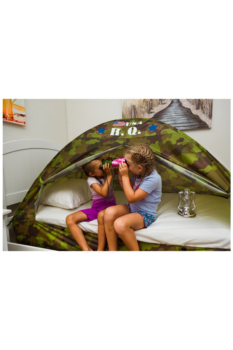 Twin-Size HQ Camo Bed Tent, Alternate, color, CAMO GREEN