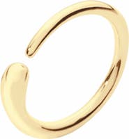 Lucy Quartermaine Single Drop Ring in Gold Vermeil