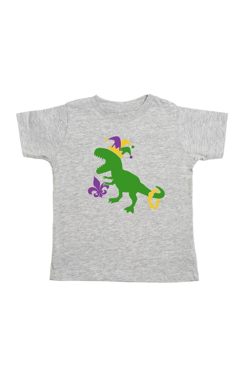 Sweet Wink Mardi Gras Dino Short Sleeve T-Shirt, Main, color, 