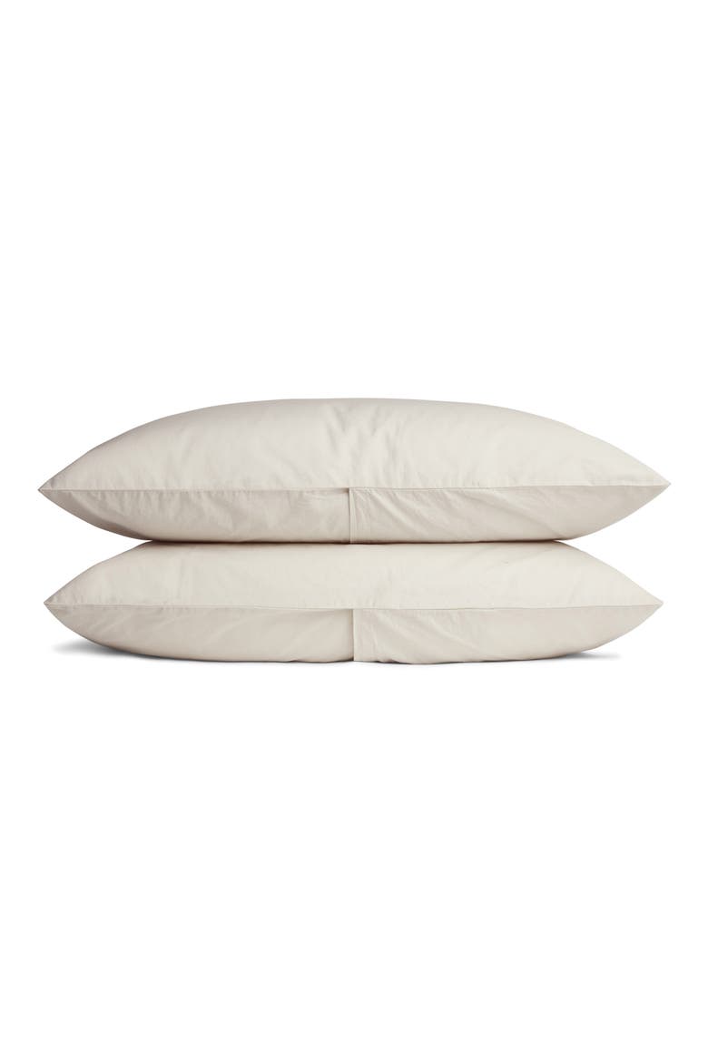 Percale Pillowcases, Main, color, BONE