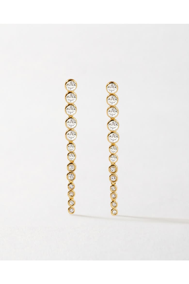 Serena Tennis White Drop Earrings, Main, color, White