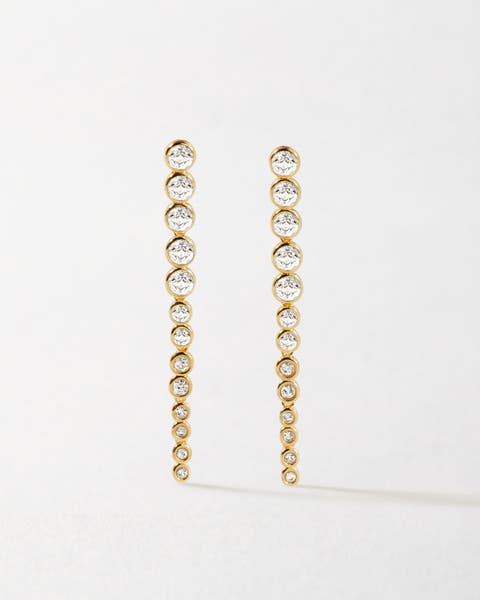 Serena Tennis White Drop Earrings