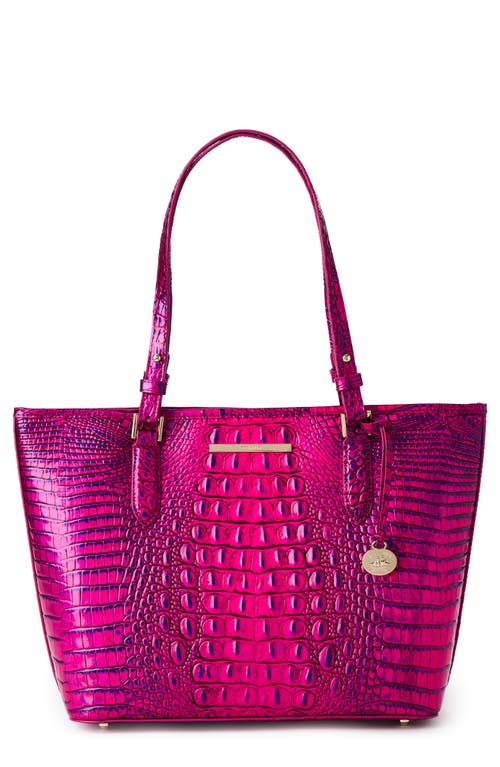 Brahmin 'Medium Asher' Leather Tote in Voltage Violet 