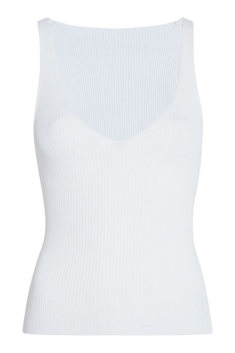 DEEP V TANK KNIT, Alternate, color, WHITE