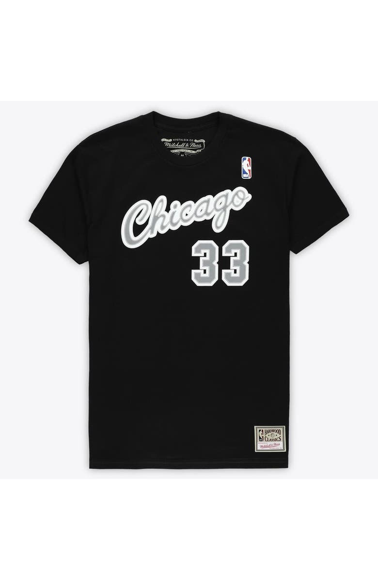 Mitchell & Ness Unisex Mitchell & Ness Scottie Pippen Black Chicago Bulls Hardwood Classics Reload 3.0 T-Shirt, Main, color, Black