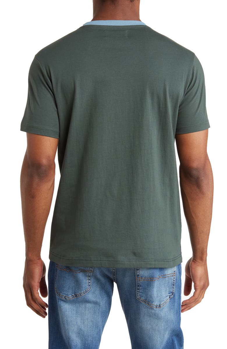 Original Penguin Colorblock Crew T-Shirt, Alternate, color, Deep Forest