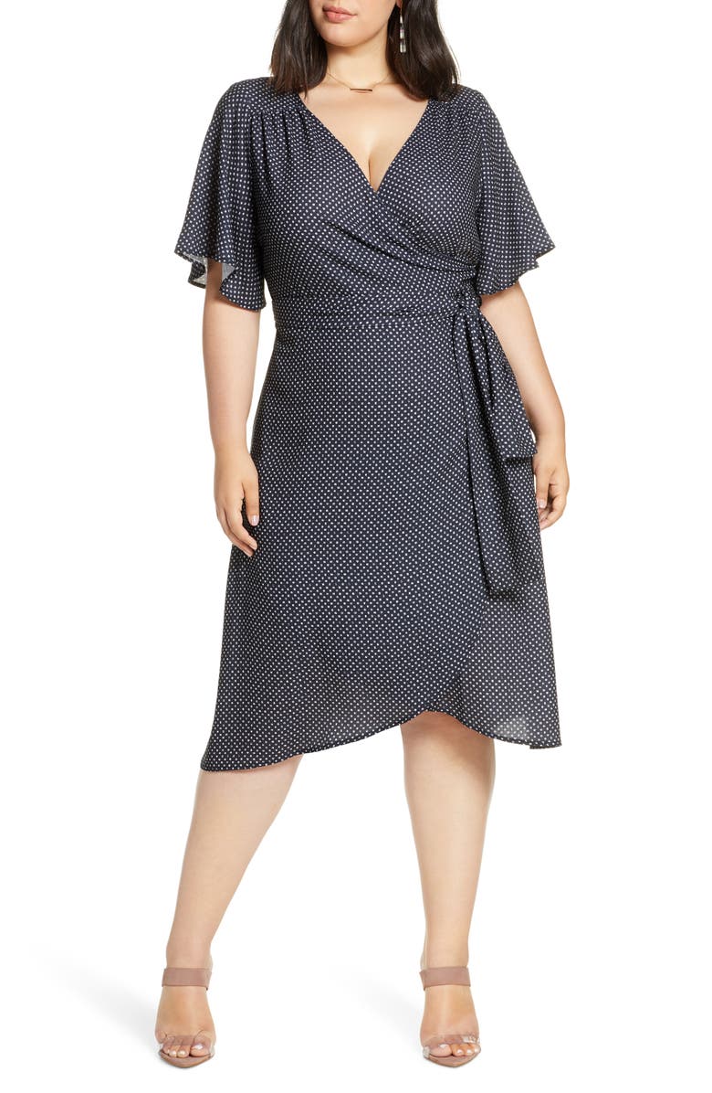 Halogen<sup>®</sup> Wrap Dress, Main, color,