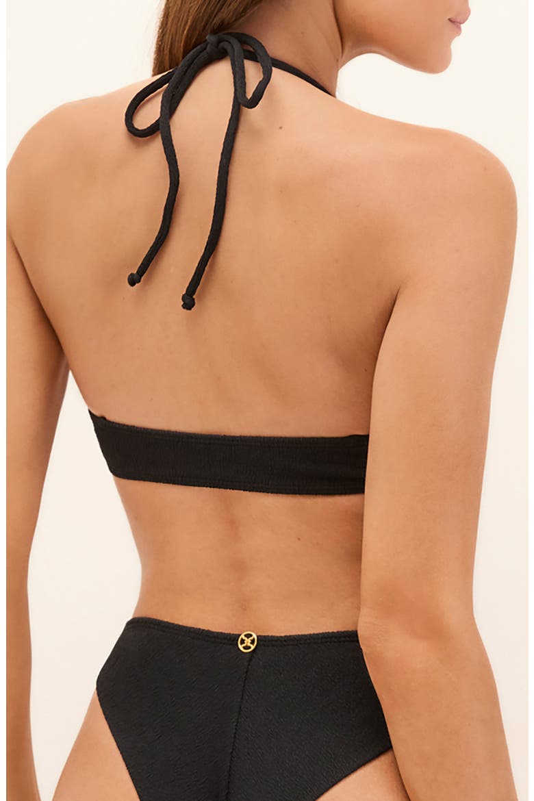 Nell Lilian Halter Swim Top, Alternate, color, BLACK