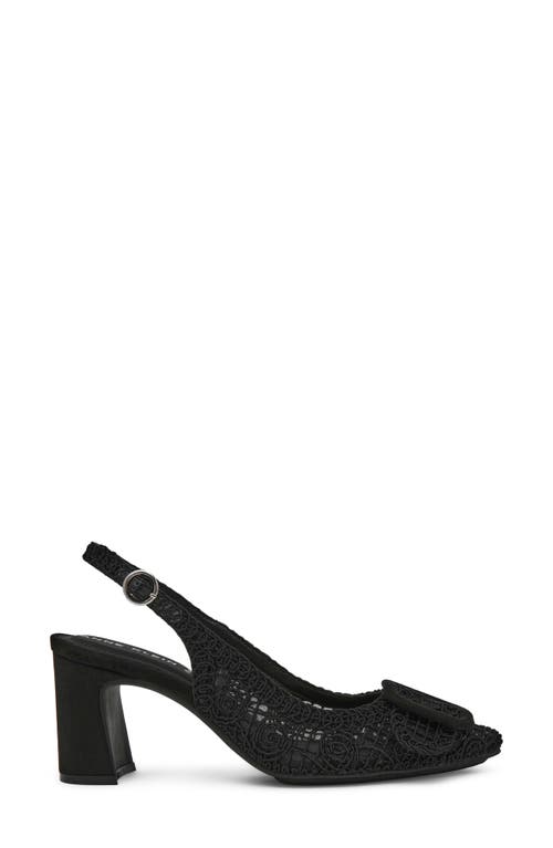 Anne Klein Belinda Lace Embroidered Slingback Pump In Black
