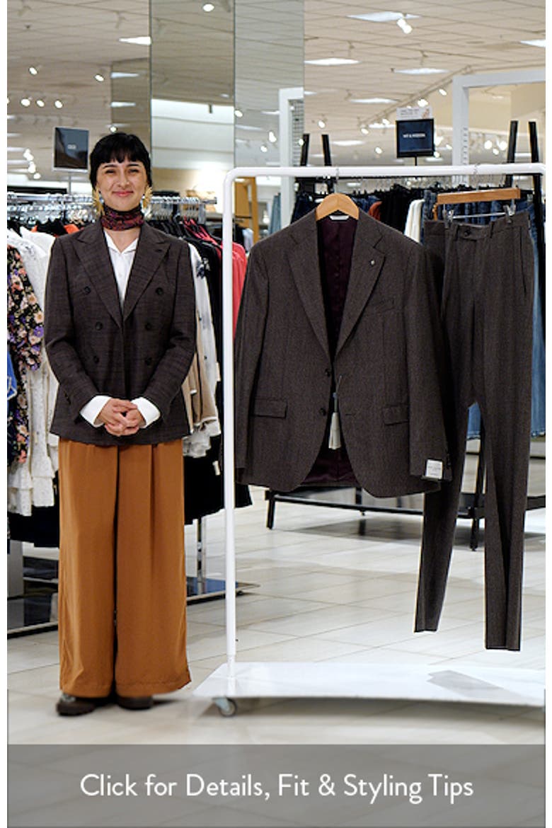 Montana Brown Houndstooth Wool & Cashmere Suit video