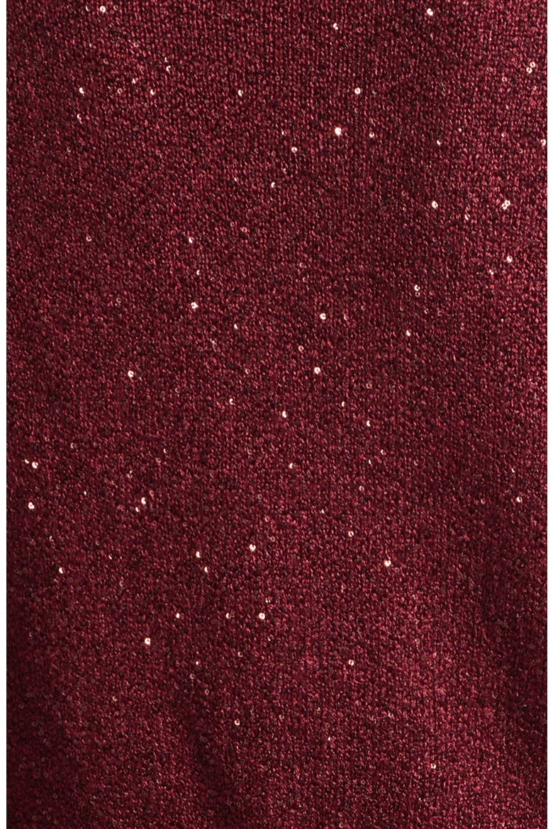 Cleo Sequin Midi Dress, Alternate, color, OXBLOOD