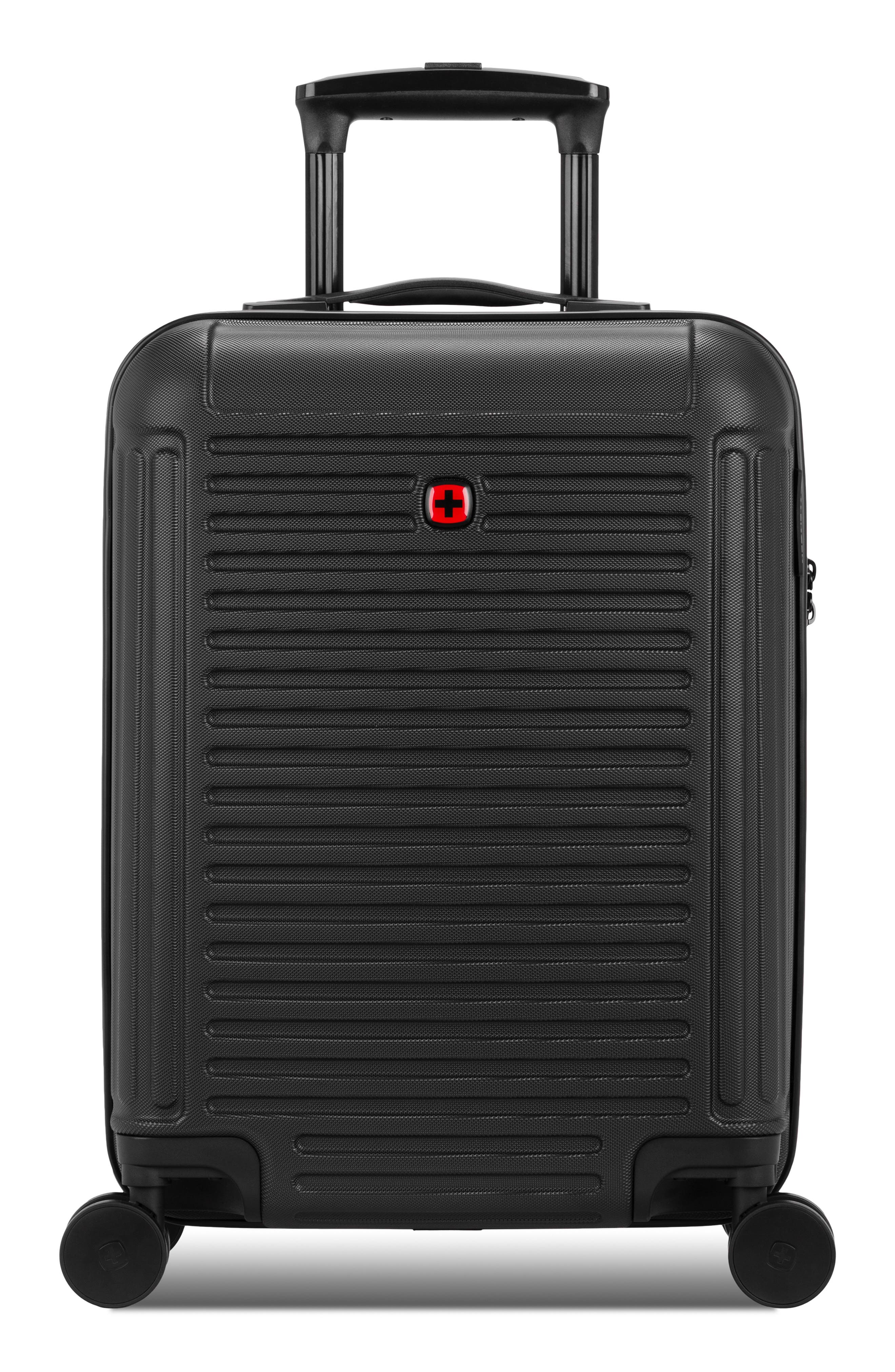 SWISSGEAR 20-Inch Carry-On Hardside Luggage, Main, color, Black