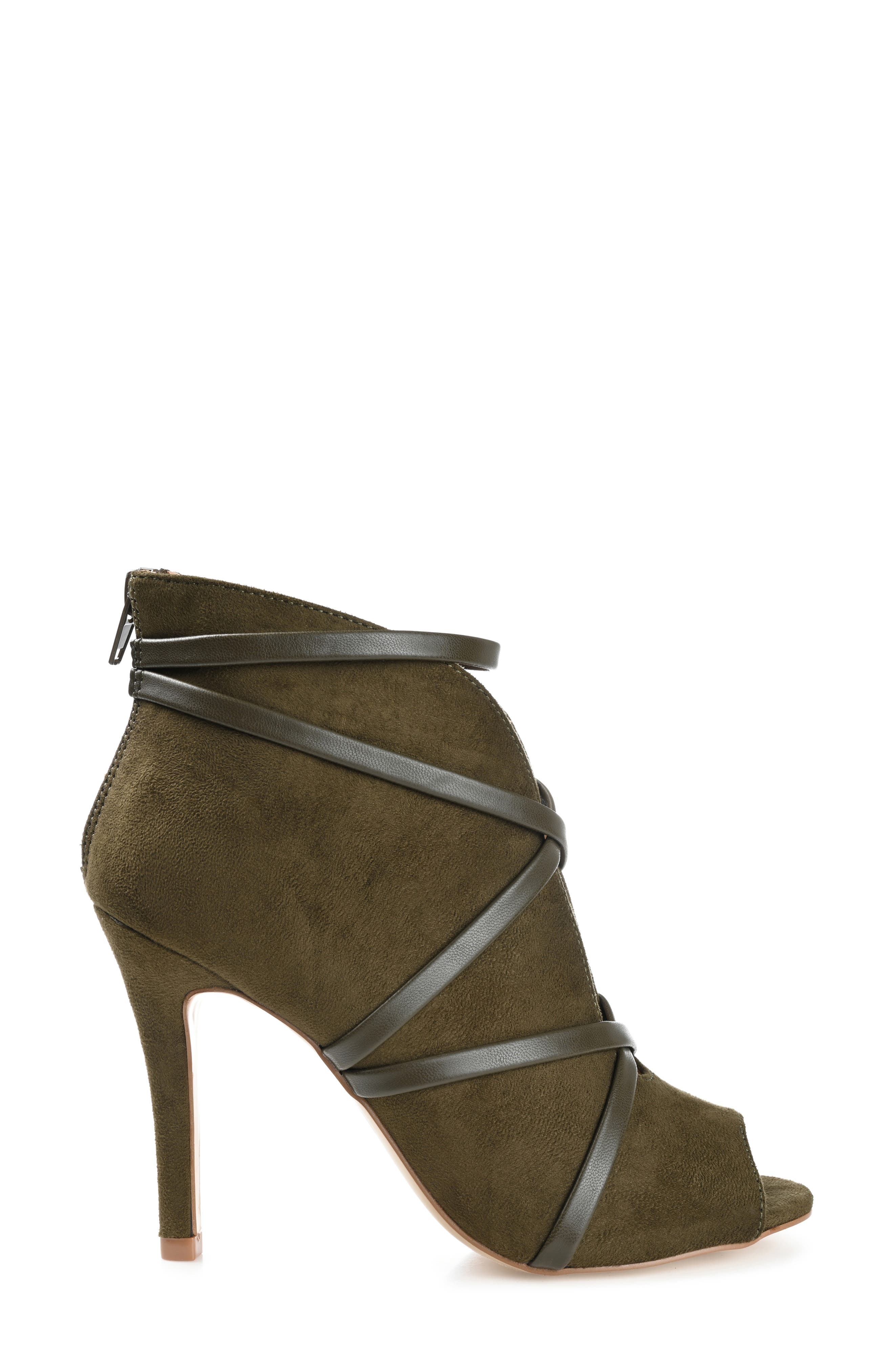 JOURNEE Samara Strappy Bootie, Alternate, color, OLIVE