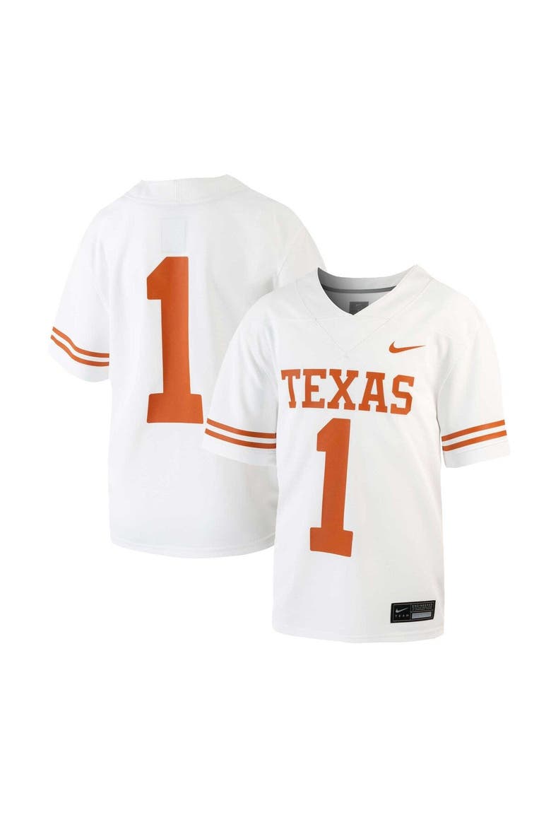Preschool Nike White Texas Longhorns Untouchable Replica Football Jersey, Main, color, White