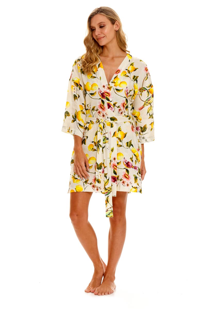 The Lazy Poet Lola Palermo Eternon Linen Robe, Alternate, color, 