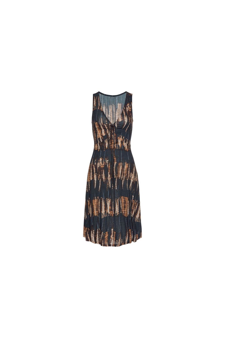 Women's Strap Detail Printed Dress, Alternate, color, Navy Printed