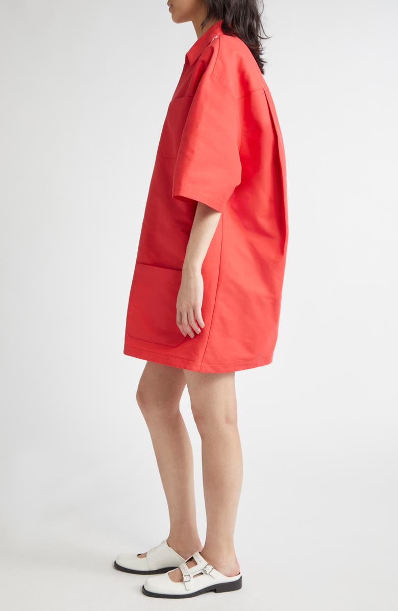 Marni Embroidered Logo Boxy Minidress, Alternate, color, 