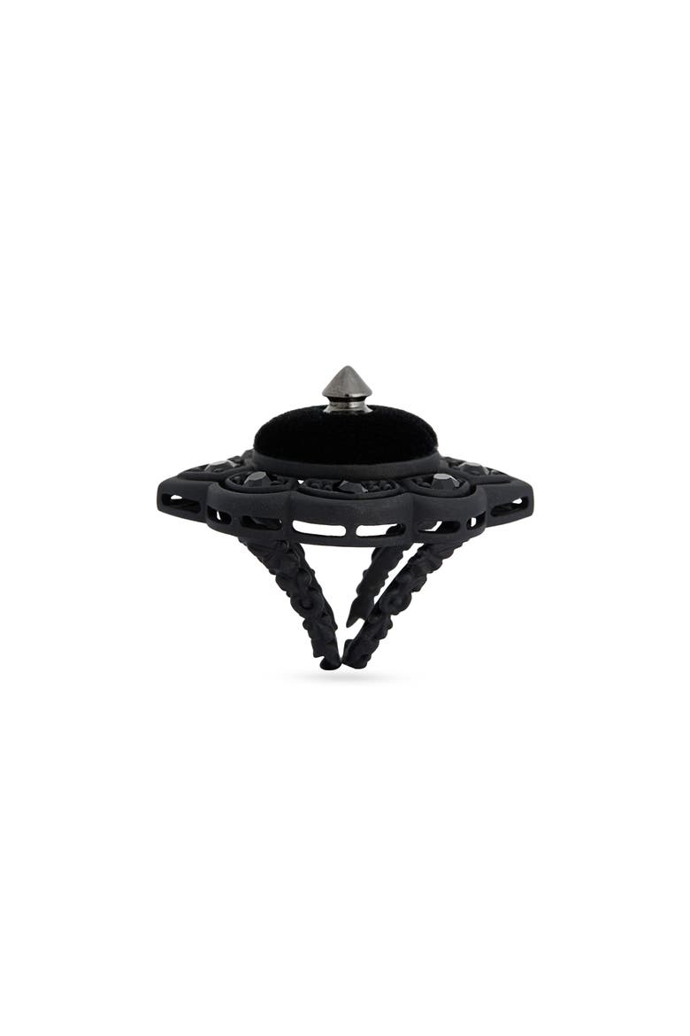 Pin Cushion Cocktail Ring, Alternate, color, BLACK GOLD