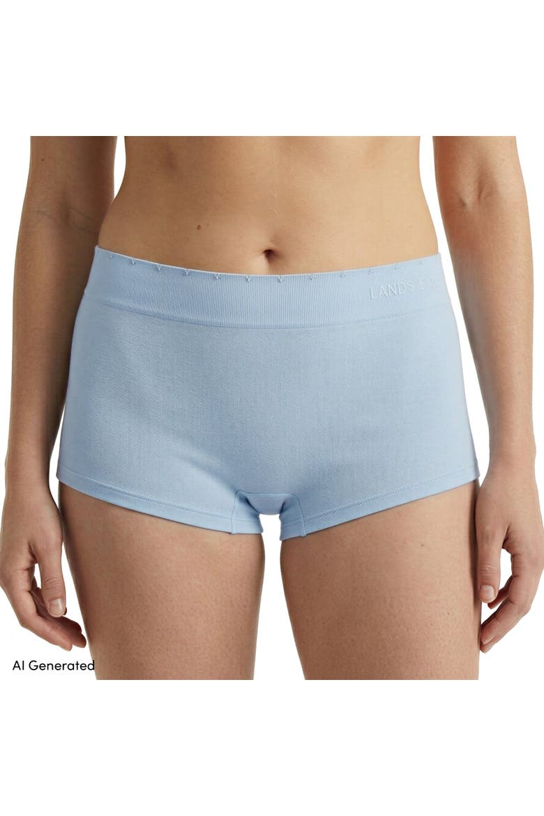 Mid Rise Boyshort Soft Fit Seamless 3 Pack Panties, Alternate, color, Sky Stripe Pk