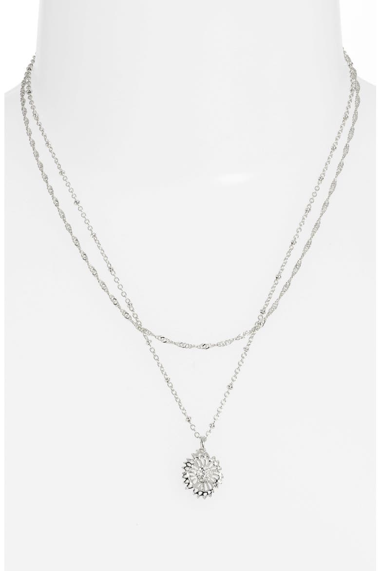 Brielle Layered Necklace, Alternate, color, SILVER