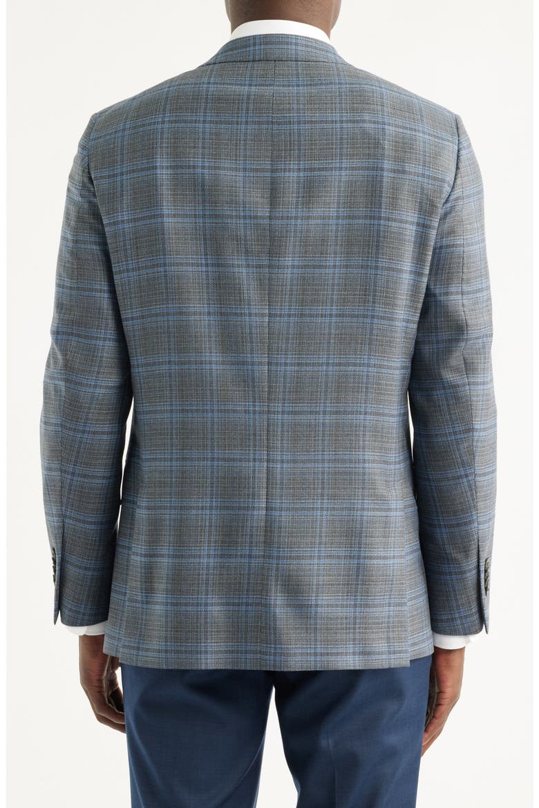 Hyperlight Soft Grey Plaid Wool Sport Coat, Alternate, color, GREY